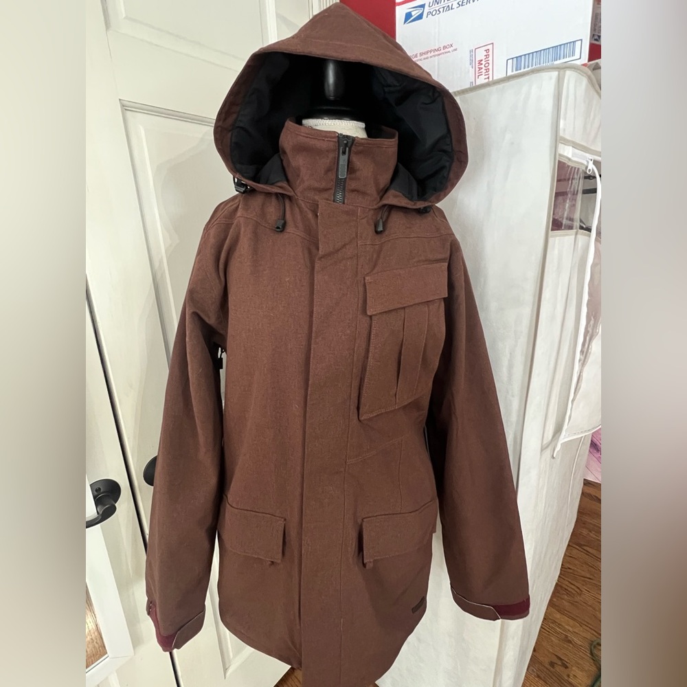 Men’s Volcom Mails Ins Jacket Near to New Condition no Flaws Brown Size Medium - Picture 3 of 14
